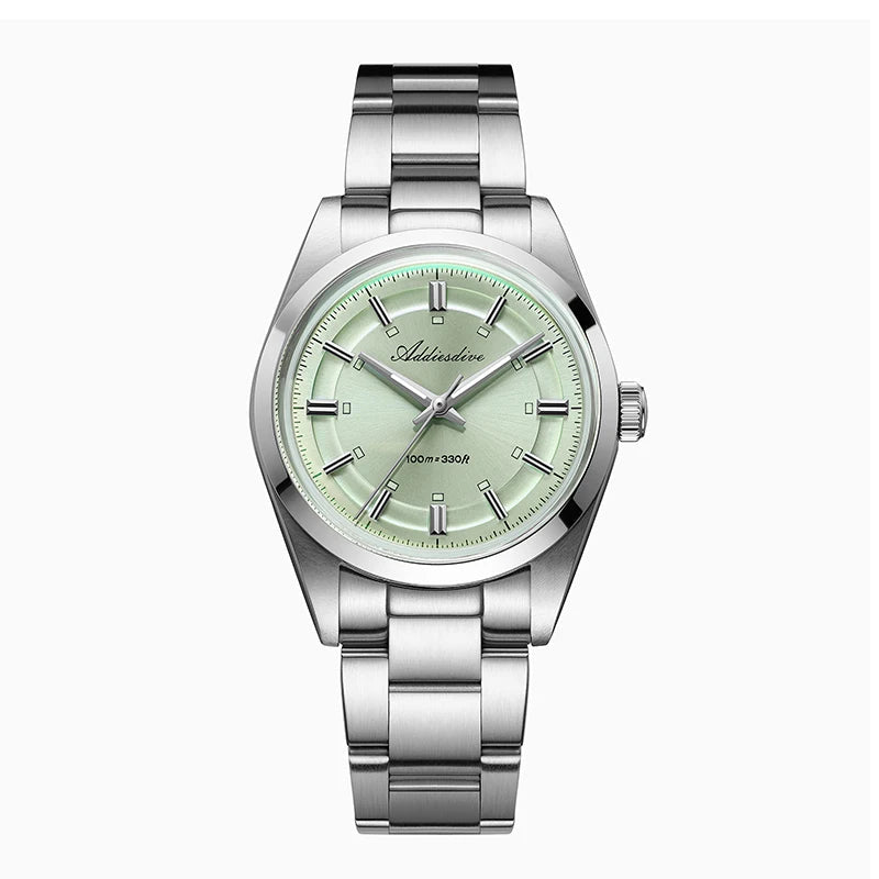ADDIESDIVE Luxury Men Quartz Watch 36mm Super Luminous Bubble Mirror Glass Waterproof Watches For Man Stainless Steel Watch Male Khamik Shop Online