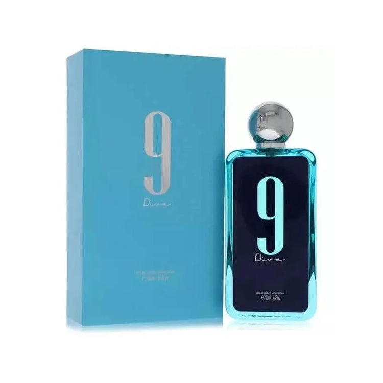 Afnan 9 AM Dive Unisex Eau De Parfum, Aromatic Aquatic Fragrance Women and Men Valentine&