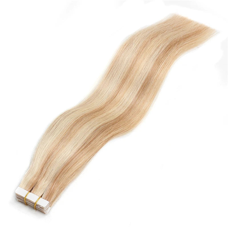 BHF Tape In Hair Extensions Human Hair 20pcs/Pack European Remy Straight Invisible Tape Ins Adhensive 100% Human Hair For Salon Khamik Shop Online