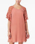 Sequin Hearts Juniors Burnout Velvet Sleeve Shift Dress Amber Chrysippus