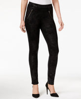 Style & Co Zip Pocket Coated Leggings Amber Chrysippus