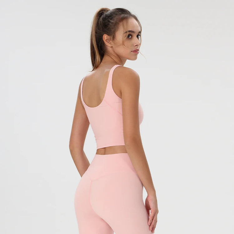 Women Yoga Vest Workout Pilates Activewear Tops Running Gym Pretty Workout Clothes Sports Bras Active Wear Female Camisole Bra Khamik Shop Online