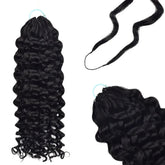 Feather Crochet Human Hair Deep Curly 50G Knotless Pre‑Separated Invisible Miracle Knots Hair Lightweight Reusable Crochet Hair Khamik Shop Online
