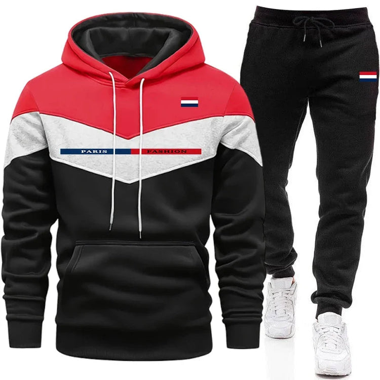 Fall Winter Daily Casual Sports Jogging Suit Outdoor Comfort Hoodie Outfits Paris Fashion Men&