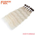 FASHION IDOL Water Wave Hair Bundles Synthetic Hair Extensions Ombre Blonde Hair Weave Bundles 6pcs 20" High Temperature Fiber Khamik Shop Online