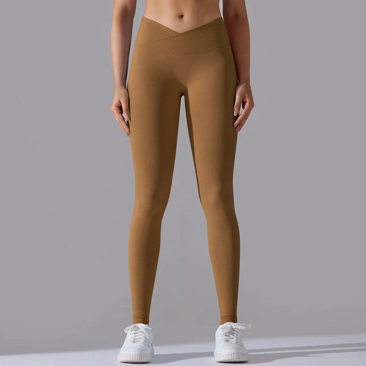 Crossover Waist Yoga Pants Women Hips Lifting Gym Leggings Seamless Sport Pants High Waist Fitness Leggings Workout Sportswear Khamik Shop Online