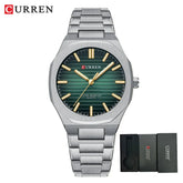 CURREN 8456 Business Quartz Stainless Steel Strap Watch Square Dial Casual Style Wristwatch with Waterproof Function Khamik Shop Online