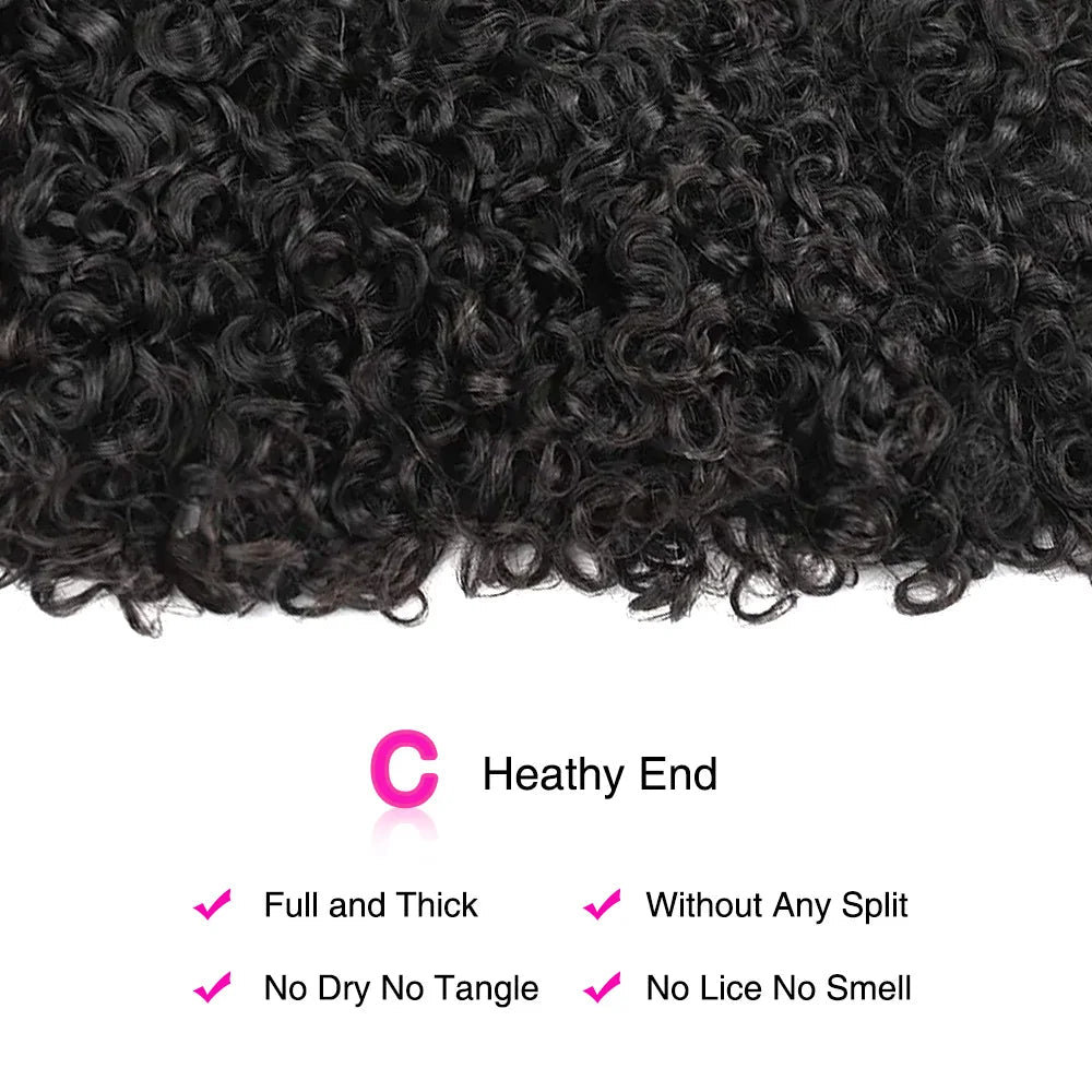 12A Pixie Curls Bundles Bouncy Afro Kinky Curly Hair 3 Bundles Deal Human Hair Weave Extension Natural Color Bundles for Women Khamik Shop Online