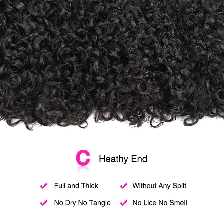 12A Pixie Curls Bundles Bouncy Afro Kinky Curly Hair 3 Bundles Deal Human Hair Weave Extension Natural Color Bundles for Women Khamik Shop Online