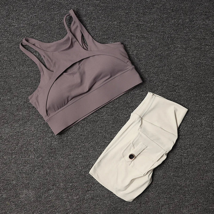 Fitness Shorts Yoga Sets Women&