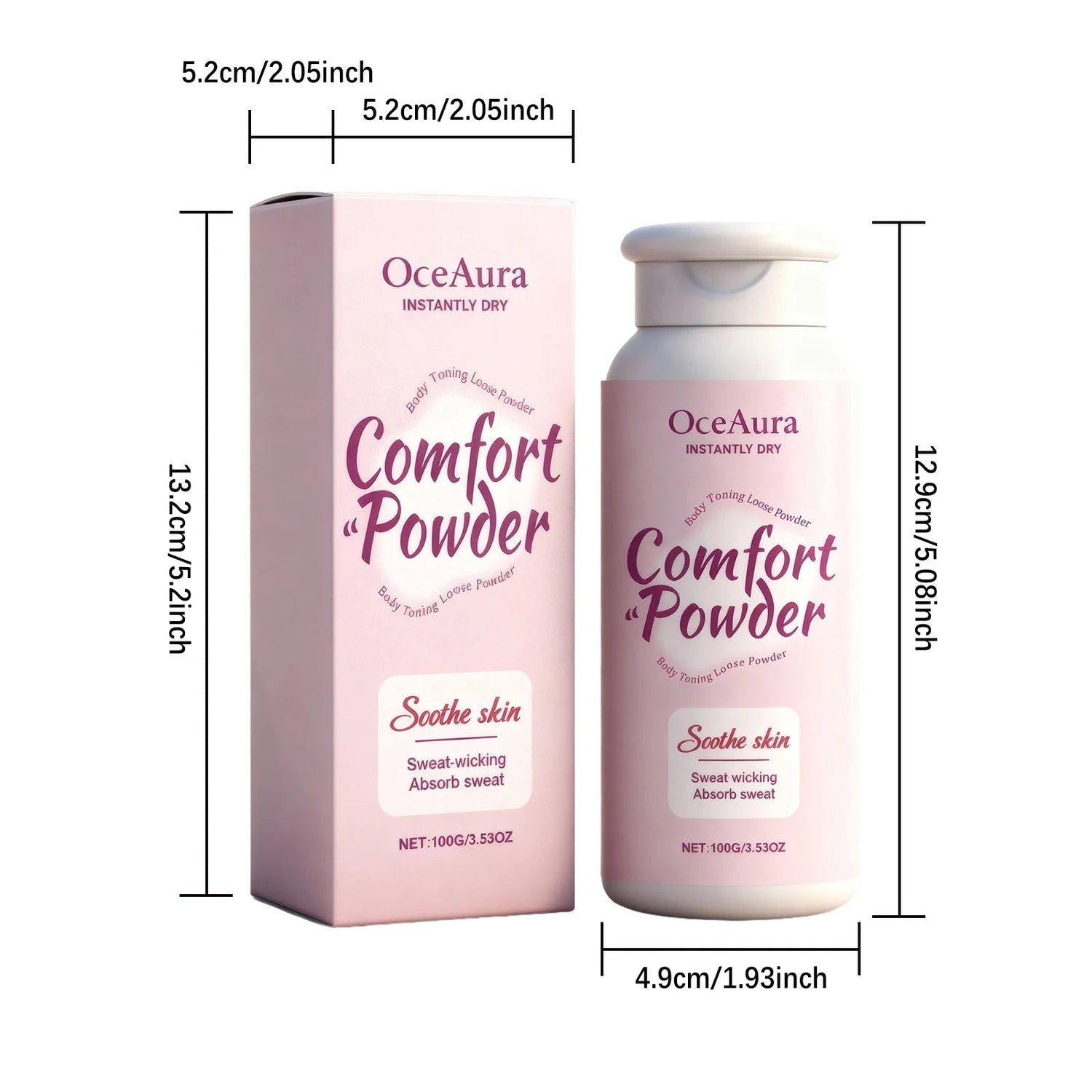 OceAura Comfort Powder Sweat Absorbing Long Lasting Skin Freshness Antisticking Formula Multi Scene Use Soothing Body Powder Khamik Shop Online