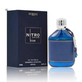 Nitro Blue Dumont Men EDP Perfume 100ml Fresh Marine Citrus Cologne Blue Glass Bottle Silver Cap Luxury Black Gift Box Daily Summer Business Wear Khamik Shop Online