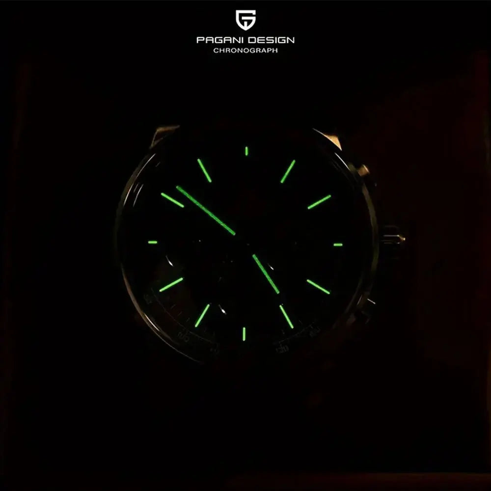PAGANI DESIGN New Mens Watch 41mm Chronograph 100M Waterproof Wristwatch Top Brand VK63 Quartz Watches for Men Gift Reloj Hombre Khamik Shop Online