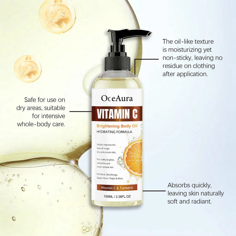 OceAura 100ml Vitamin C Skin Care Body Oil Moisturizes Skin Smooth, Moist and Shiny Skin Care Body Oil Khamik Shop Online