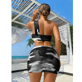 Gradient Color Three-piece Bikini Lingerie Fashion Taupe Oliver