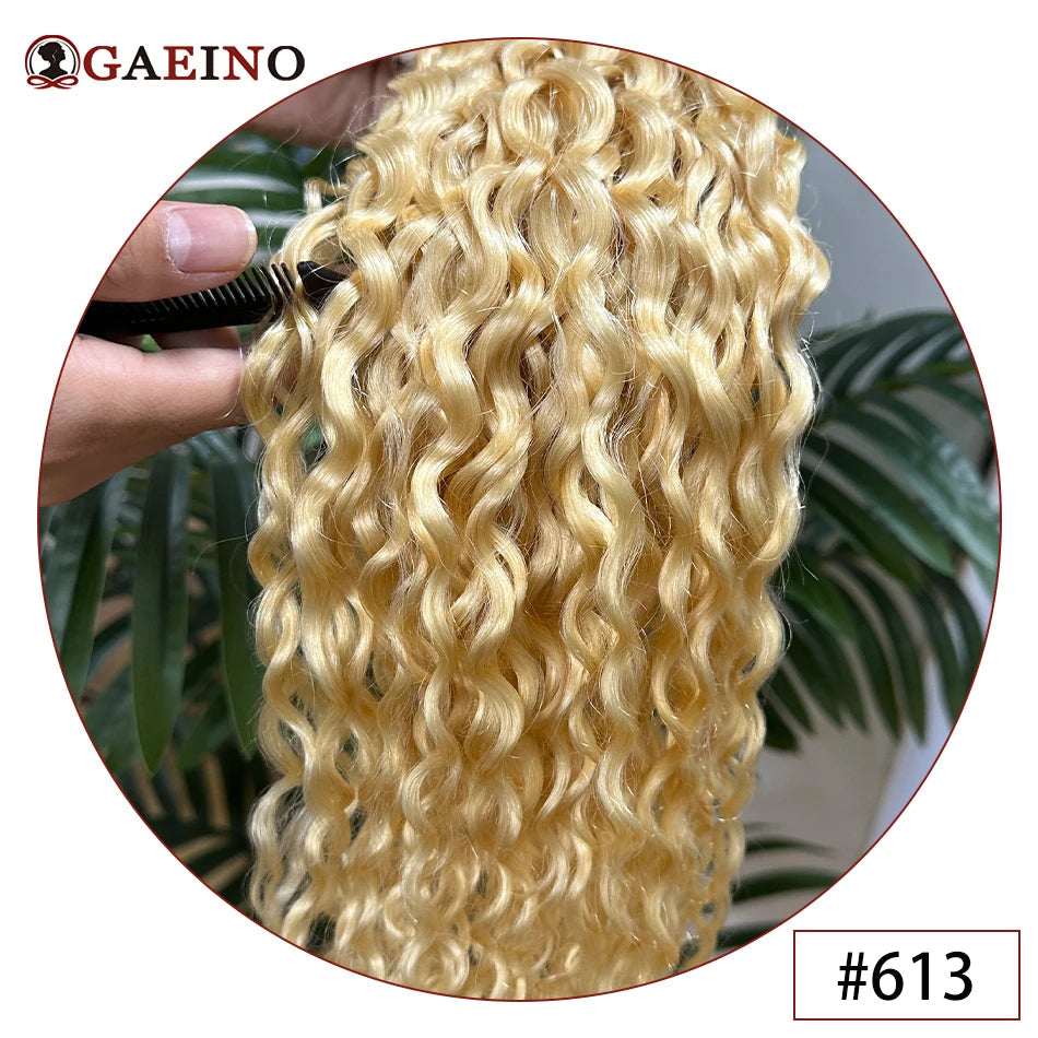 Water Wave Tape in Human Hair Extension Brazilian Hair Skin Weft Tape in Curly Human Hair 20 Pcs/Set Black Brown Blonde Color Khamik Shop Online