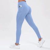 Women Yoga Pants with Pockets Butt Lifting Tummy Control Sports Leggings High Waist Fitness Tights Gym Clothing Sportswer Khamik Shop Online