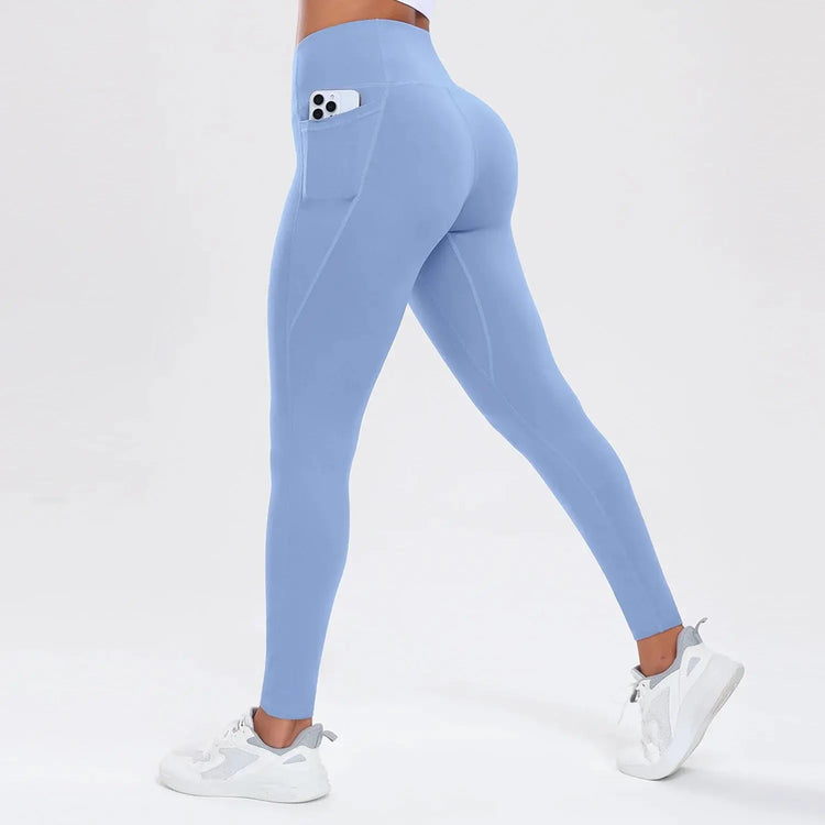 Women Yoga Pants with Pockets Butt Lifting Tummy Control Sports Leggings High Waist Fitness Tights Gym Clothing Sportswer Khamik Shop Online