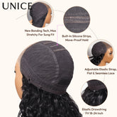 UNice No-Slip Cap 7x5 Lace Glueless Body Wave Human Hair Wigs With Drawstring & Secure Silicone Strips Khamik Shop Online