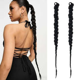 1/2PCS Hair Extension Braided Ponytail Fashion Long Twist Braided Ponytail Synthetic Extension Hair Accessories Hip Hop Y2K Girl Khamik Shop Online