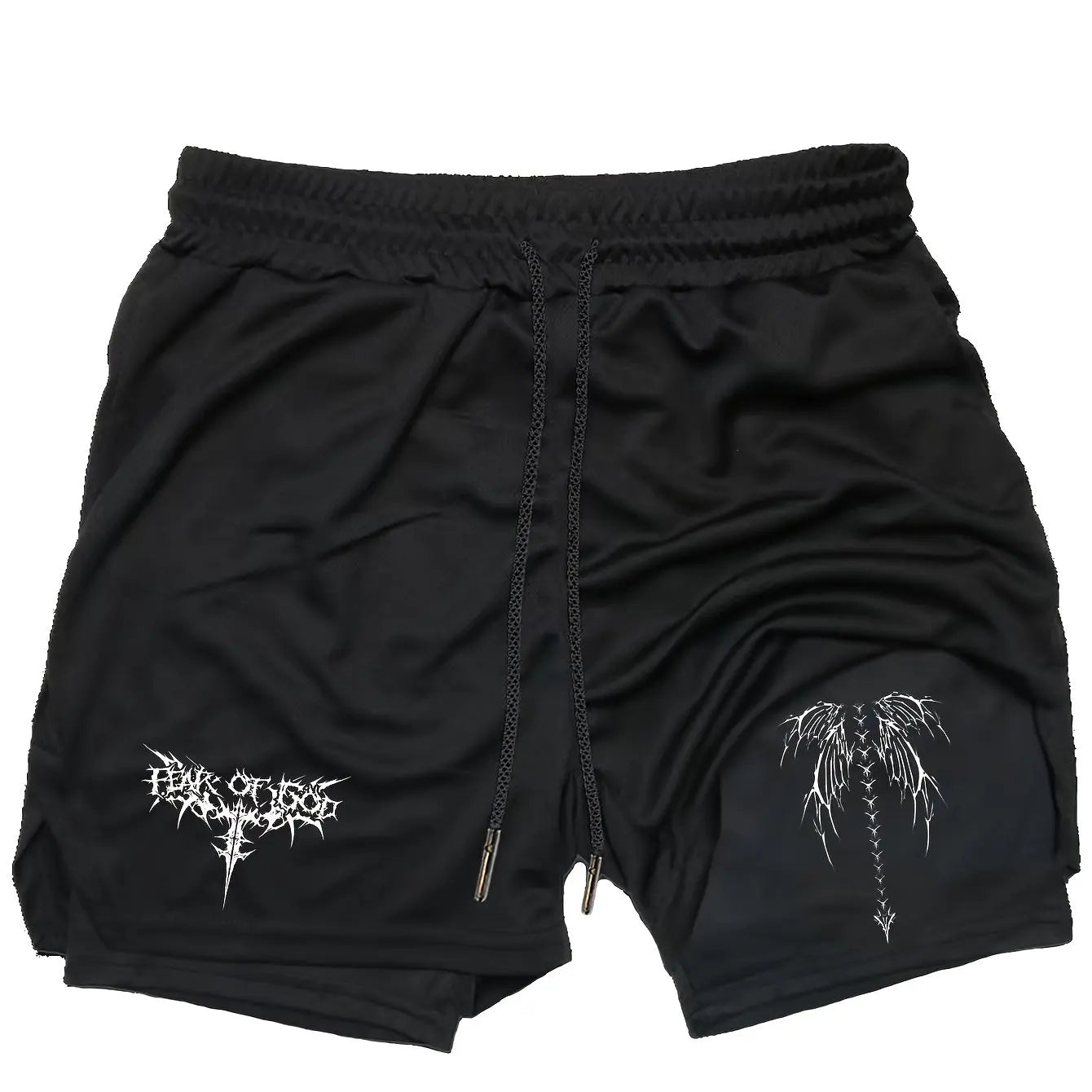 Men Running Shorts 2 in 1 Double-deck Sport Shorts Sportswear Gym Fitness Short Pants Training Jogging Bottom Men&