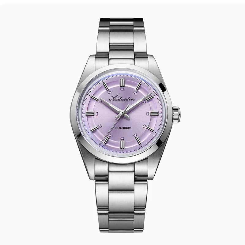 ADDIESDIVE Luxury Men Quartz Watch 36mm Super Luminous Bubble Mirror Glass Waterproof Watches For Man Stainless Steel Watch Male Khamik Shop Online