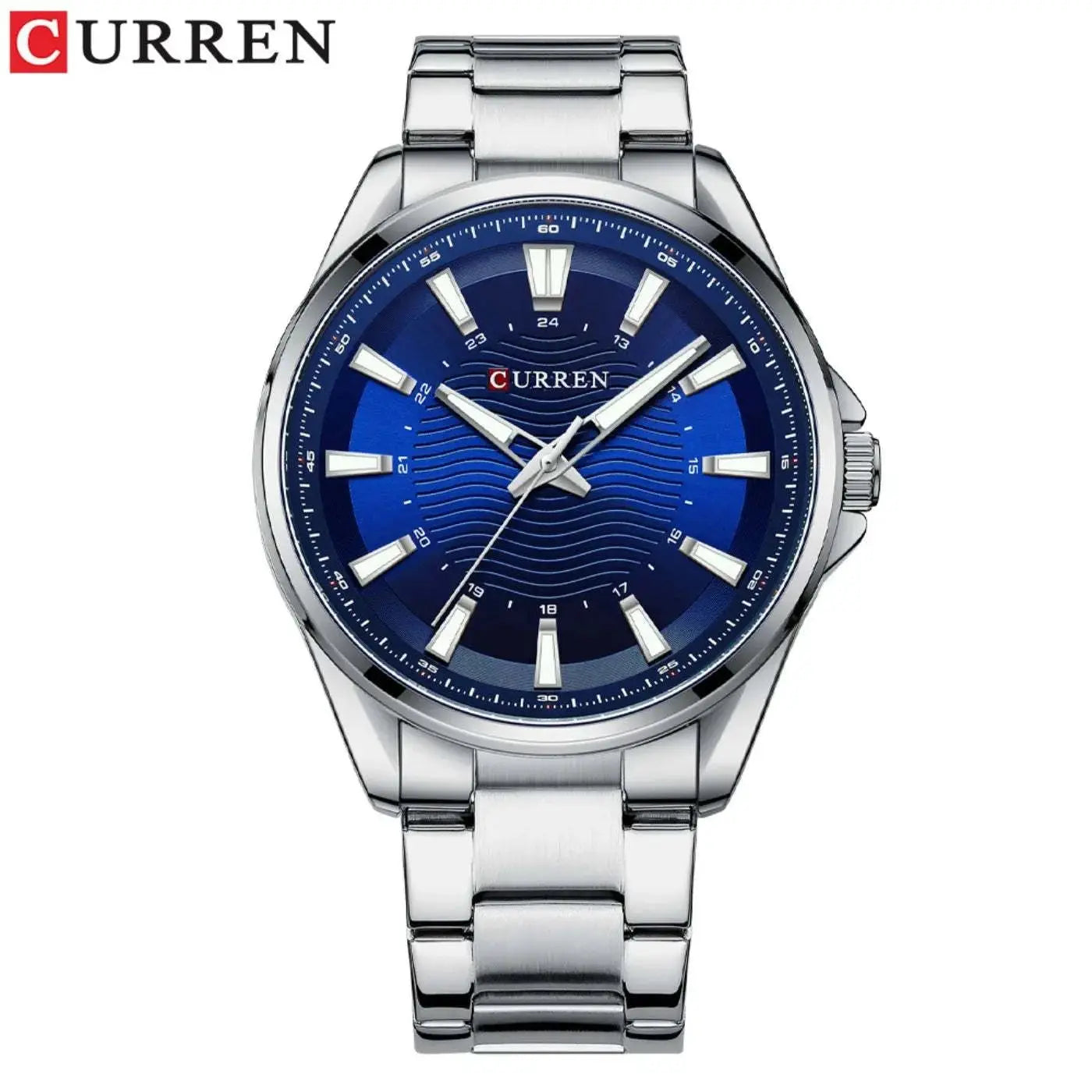 CURREN Classic Simple Stainless Steel Quartz Wristwatches Fashion Brand Men&