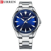 CURREN Classic Simple Stainless Steel Quartz Wristwatches Fashion Brand Men&