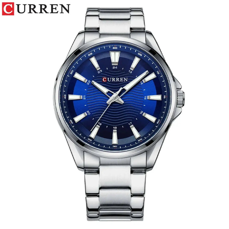 CURREN Classic Simple Stainless Steel Quartz Wristwatches Fashion Brand Men&