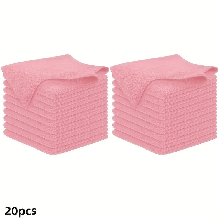 1-50Pcs Light Pink Microfiber Kitchen Towels Super Absorbent Soft Durable Cleaning Cloths Glass Countertops Pans Bowls Faucets Khamik Shop Online