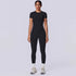 Rooftrellen New 2PCS/set Yoga Set Summer Quick Drying Fitness Sports Workout Top T-Shirt High Stretch Seamless Yoga Leggings Set Khamik Shop Online