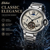 Mens Quartz Watch Stainless Steel Business Dress Wristwatch Roman Numeral Dial Daily Waterproof Gift Watch for Men Khamik Shop Online