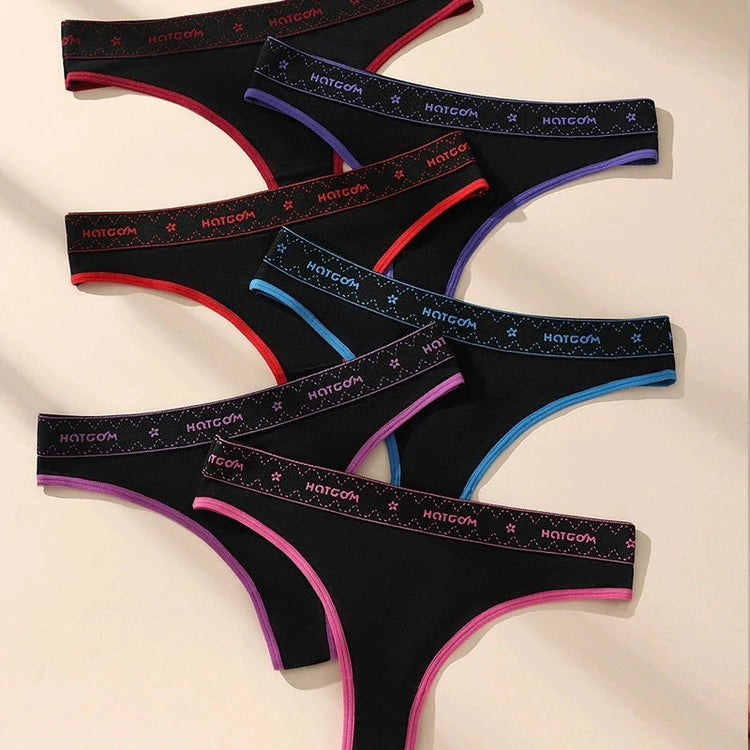 6Pcs/Set Women Thongs Low Waist Sexy Underwear Soft Panties Girls Briefs Cotton G-String Breathable Ladies Panty Female Lingerie Khamik Shop Online