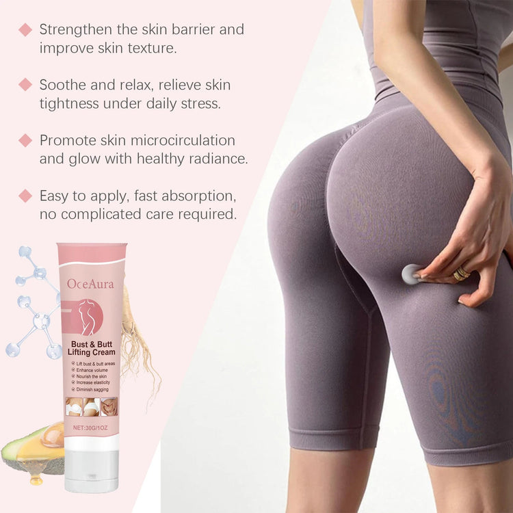 OceAura Hip & Breast Firming Cream - Deep Moisturizing Body Care for Chest & Hip Skin, Nourishing Smooth Formula to Tighten Khamik Shop Online