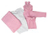 Bambini Newborn Baby Girls 3 Pc Layette Set (Gown, Robe, Fleece Emerald Clover