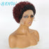 Peruvian Hair Pixie Cut Wig Kinky Curly Virgin Hair Wig 1B/30 Short Bob Natural Color Full Machine Made Wigs For Black Women Khamik Shop Online