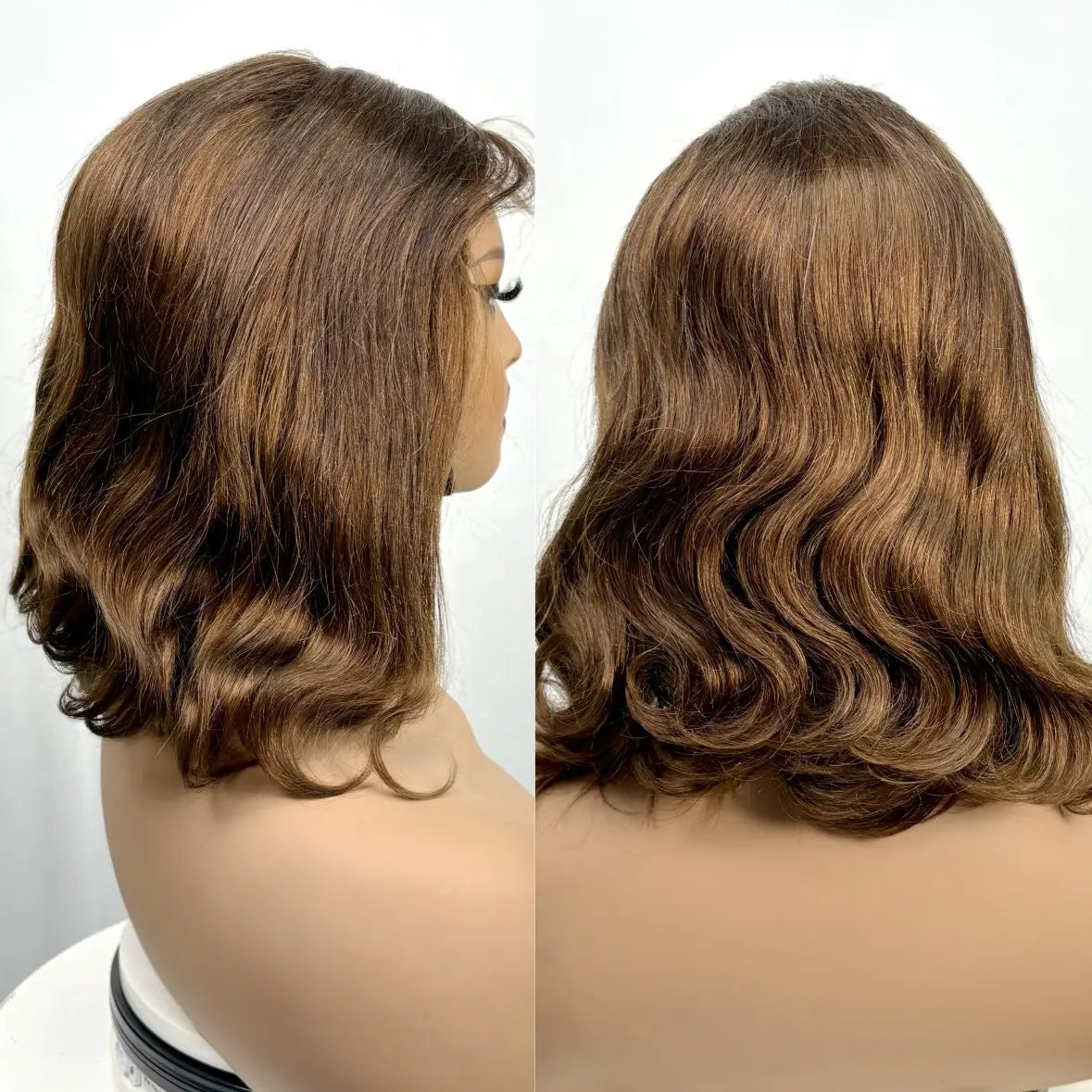 250% Density Colored Body Wave Human Hair Wigs 12inch 12A 100% Human Hair 4x4 Transparent Lace Closure Wavy Hair Wigs for Women Khamik Shop Online