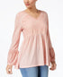 Jacquard-Detail Peasant Top Amber Chrysippus