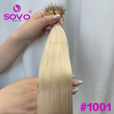 Nano Ring Hair Extensions Human Hair 100 Strands Remy European Straight Hair Natural Blonde Invisible Reusable Khamik Shop Online