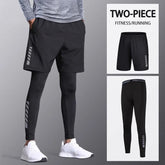 Quick-drying Skinny Pants for Men, Summer Ice Silk Sun-protective Base Fitness Shorts, High-elasticity Sports Suit for Running Khamik Shop Online