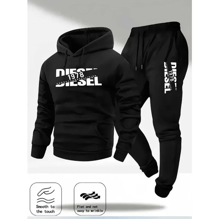 2026 popular autumn and winter new hooded sportswear sportswear fashion hooded sportswear casual sportswear and pants two in one Khamik Shop Online