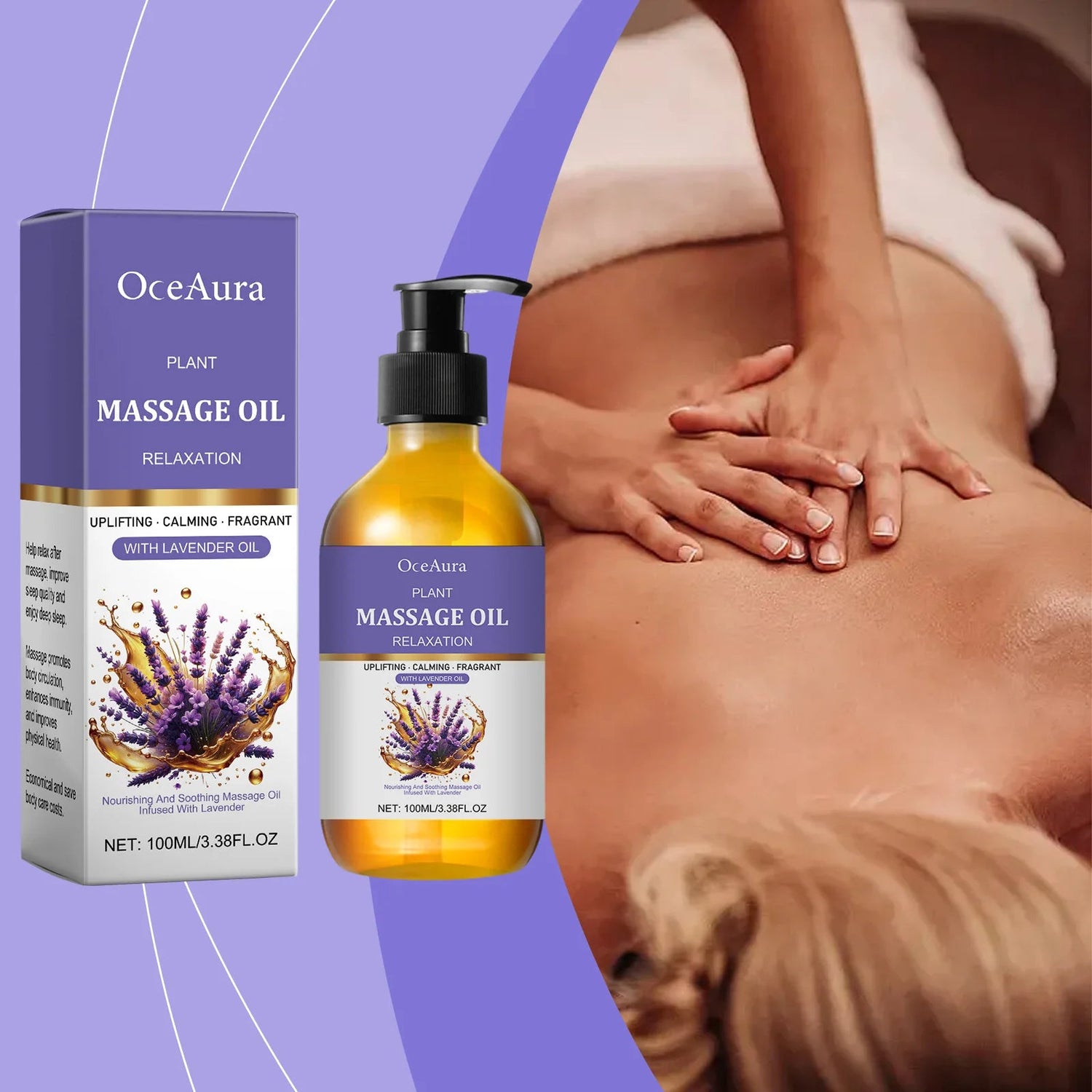 Lavender Relaxing Massage Oil Moisturizing Body Brighten Skin Firming Stress Relief Muscle Sore Help Sleep Gua Sha Fragrance Oil Khamik Shop Online