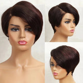 Blond 27 Pixie Cut Bob Wigs Lace Front T Part Human Hair Wigs For Nature Black Dark Brazilian 613 Straight Remy Human Hair Wigs Khamik Shop Online