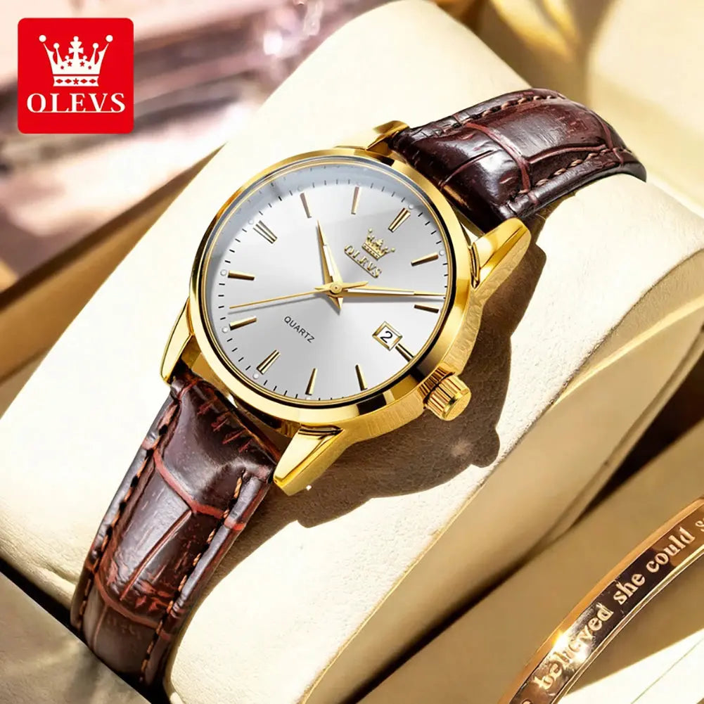 OLEVS 6898 Women Watch Original Quartz Watches Waterproof Luminous Date Watch Bracelet Set Ladies&