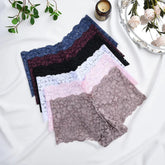 5PCS/SET Women Sexy Lace Panties Low Waist Bow Underwear Lace Trim Breathable Alluring Boxer Briefs MultiColor Pack Lingerie New Khamik Shop Online