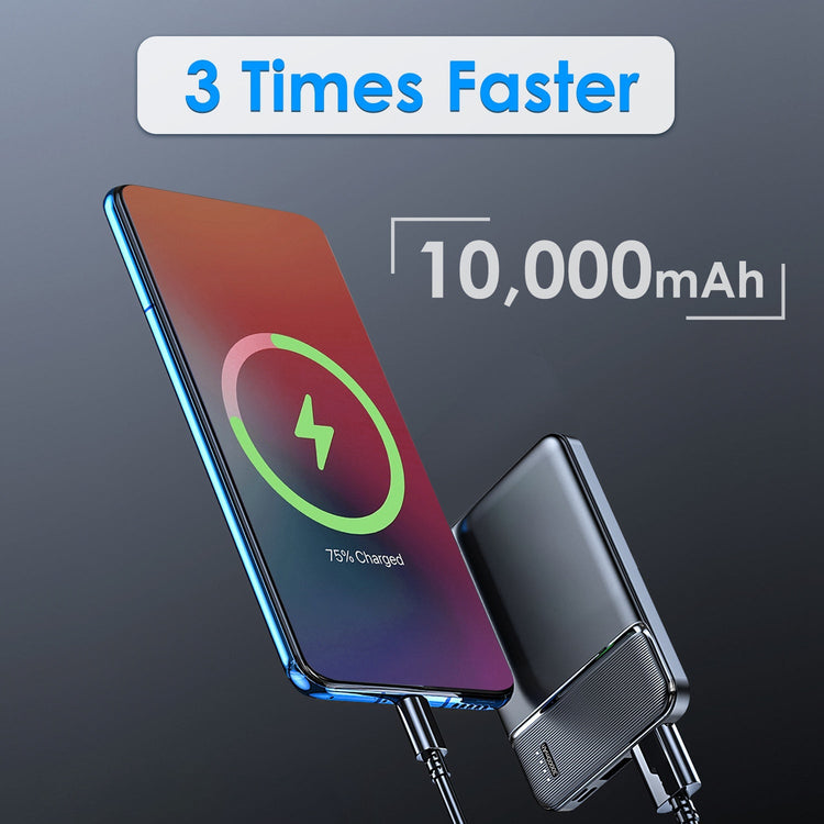 1Pc 30000mAh 20000mAh 1W MAh Fast Charging Power Bank With 1 USB Cable Pear Daisy