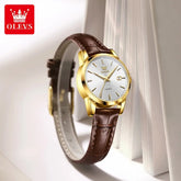 OLEVS 6898 Women Watch Original Quartz Watches Waterproof Luminous Date Watch Bracelet Set Ladies&