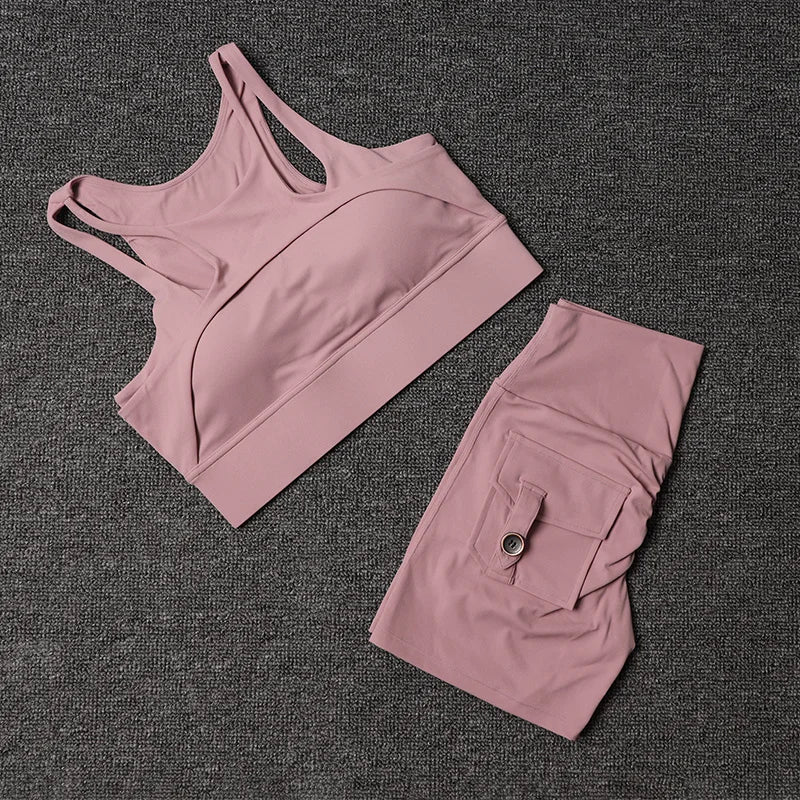Fitness Shorts Yoga Sets Women&