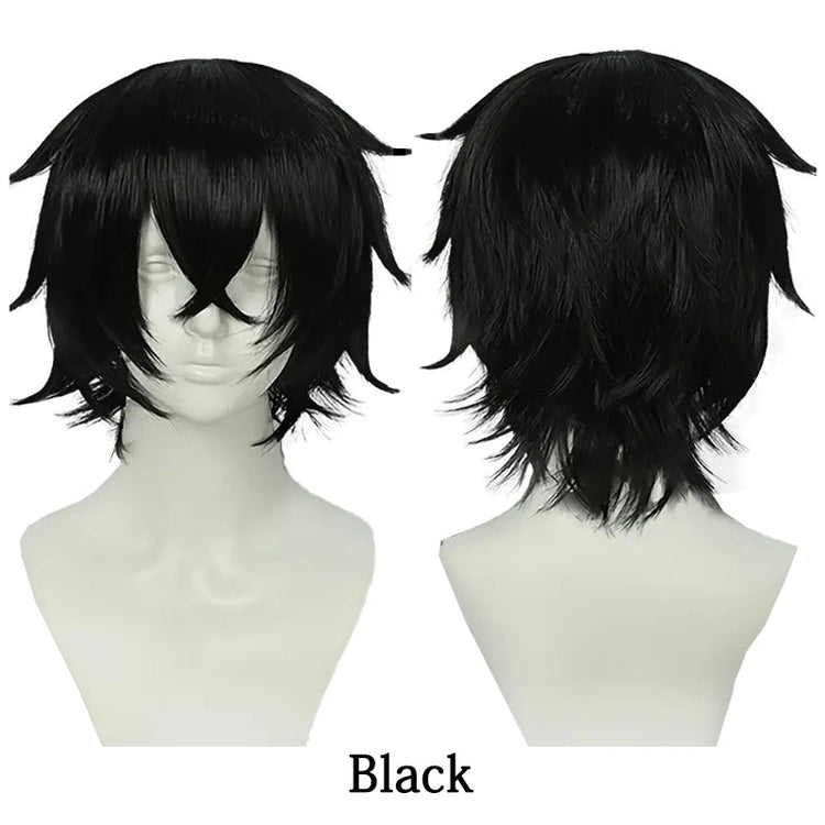 10-Inch Short Straight Hair Suitable For Both Men And Women, Cosplay Synthetic Hair Anime Role-Play Halloween Party Upturned Wig Khamik Shop Online