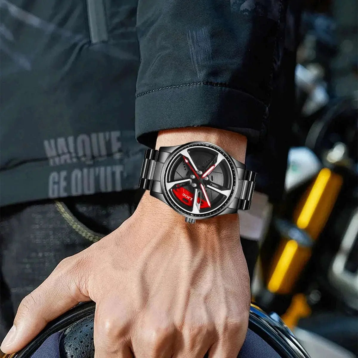 LIGE Unique Creative Quartz Man Watch Steel Band Casual Sports Waterproof Luminous Rotating Wheel Dial Watches for Men Gifts Box Khamik Shop Online